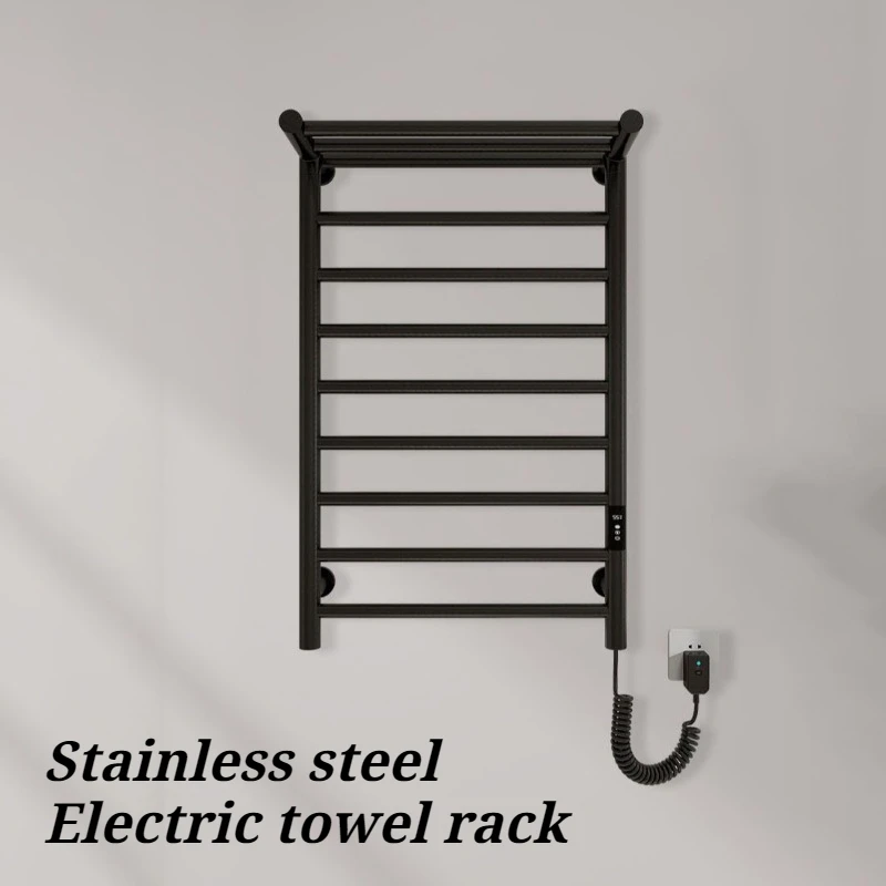Electric Heated Towel Rail Wall Mounted Waterproof Household Large Towel Warmer Bathroom Heating Drying Bath Towels Rack