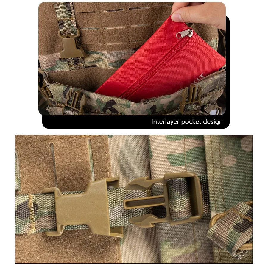 YAKEDA schnell abnehmbare Outdoor-Jagdweste, multifunktionale Trageweste mit verstellbaren Schultern und Taille, atmungsaktive Weste. – Detail 9