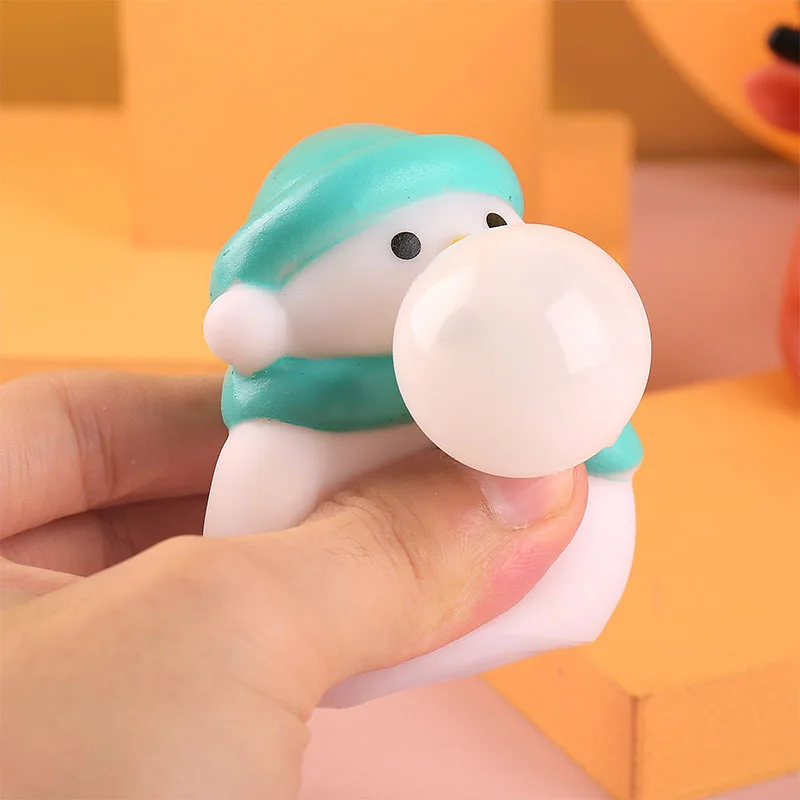 Christmas Extrusion Toys Anti Stress Balls Santa Claus Snowman Elk Decompression Squeeze Sensory Toys Kids Christmas Party Gifts