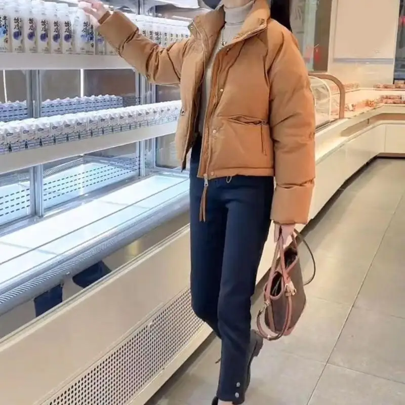 

2025 New Women's Crop Short Jackets Fashion Cropped Puffer Jackets Winter Warm Jackets