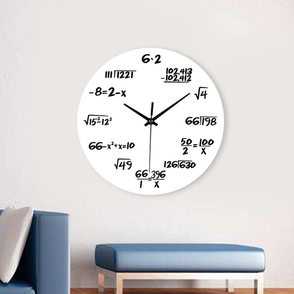 

Digital Wall Clock Math Personality Mathematical Office Decorative Bamboo Classroom