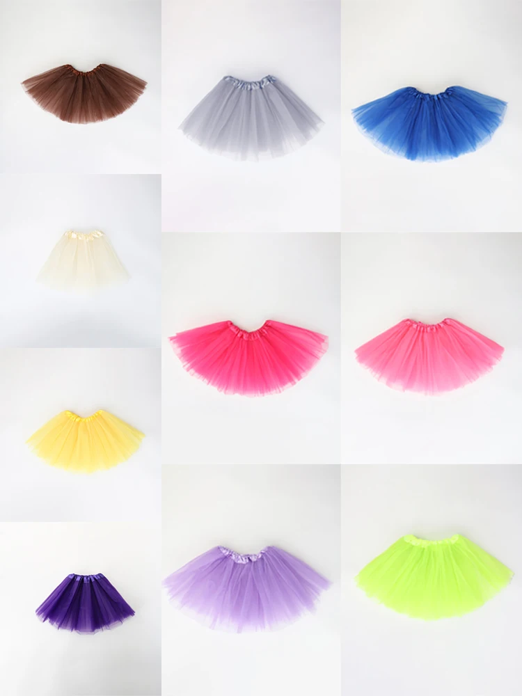 Summer Kids Baby Dance Tutu Skirt For Girl 3 Layers Tulle Toddler Lace Pettiskirt Dance Skirt