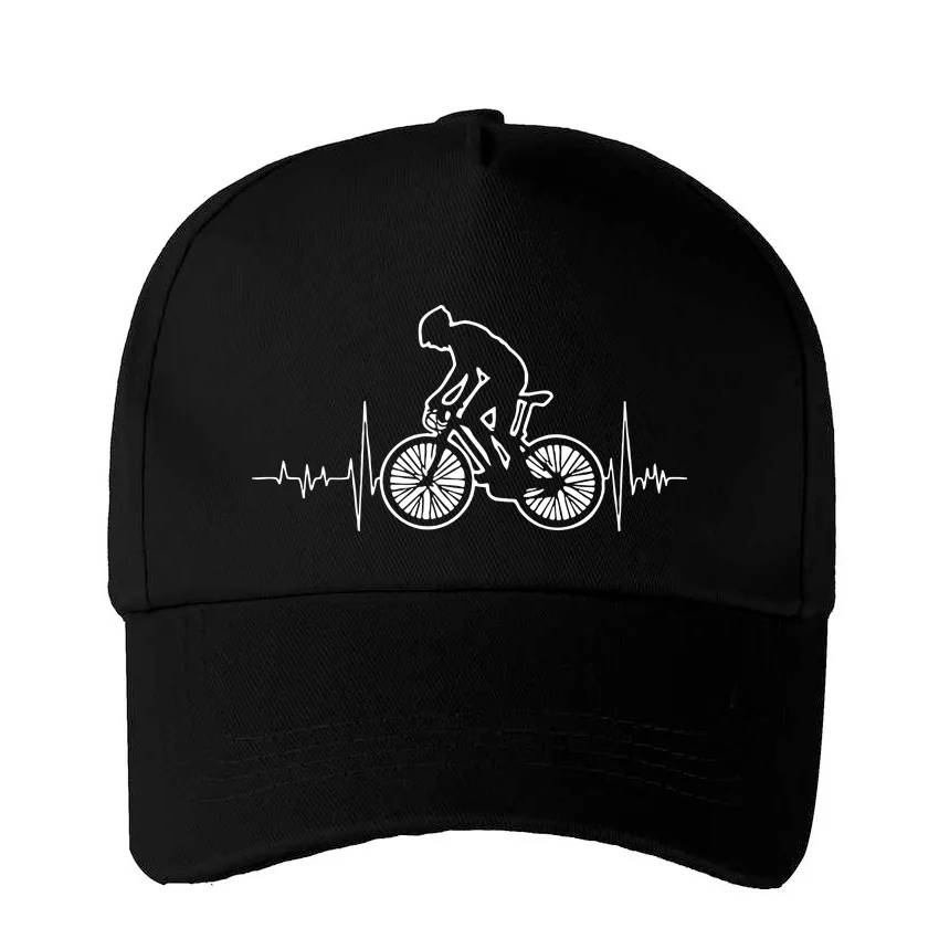 

Mountain Bike Heartbeat Funny Bicycle Cycling Print Children Kids Boy Girl Cap Adjustable Baseball Caps Cool Hip-Hop Sun Hat