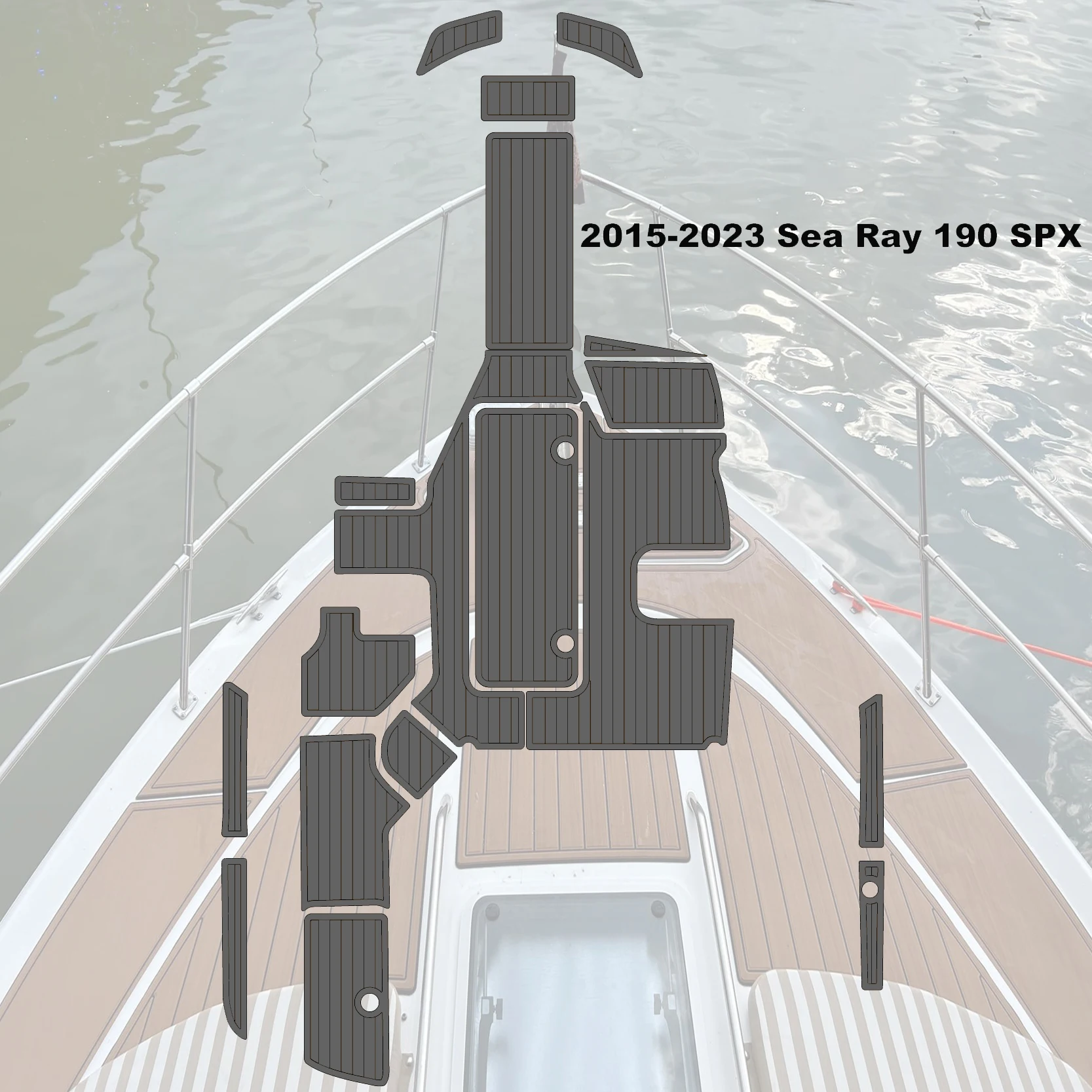 

2015-2023 Sea Ray 190 SPX EVA Foam Boat Carpet Self-Adhesive Marine Flooring Decking Sheet Striped Yacht Mat For