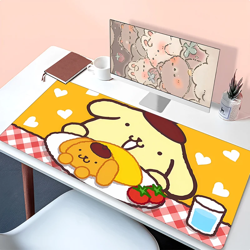 

Kawaii Mouse Pad P-pompompurin Gamer PC Computer Large 900x400 XXL Desk mat Keyboard Anime Gaming Accessories Mousepad Carpet