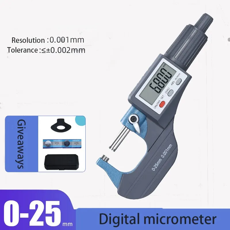 Digital Outside Micrometer 0-25/25-50/50-75/100MM Electronic Measuring Instruments Tools Calipers High Precision Spiral