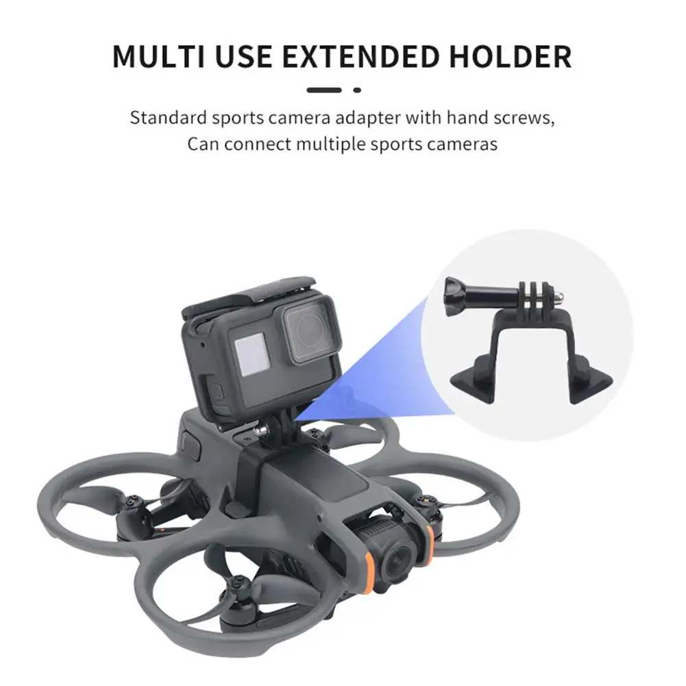  for dji AVATA 2 Extension Bracket For GoPro action Camera Series Action Camera Mounting Fixing Adapter Holder H8W7