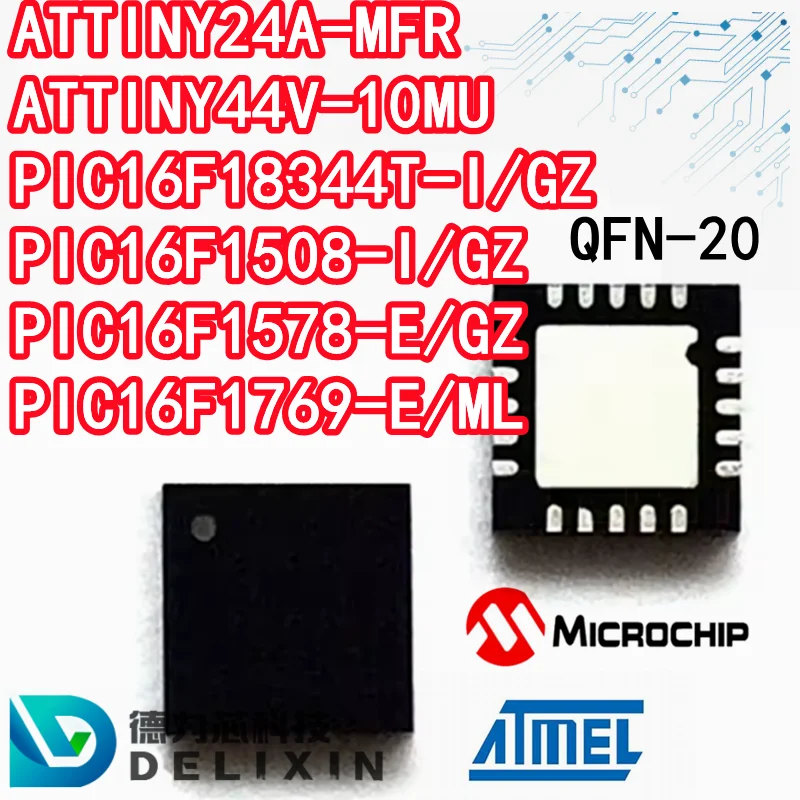 ATTINY24A-MFR ATTINY44V-10MU PIC16F18344T-I/GZ PIC16F1508-I/GZ PIC16F1578-E/GZ PIC16F1769-E/ML Микросхемы микроконтроллера