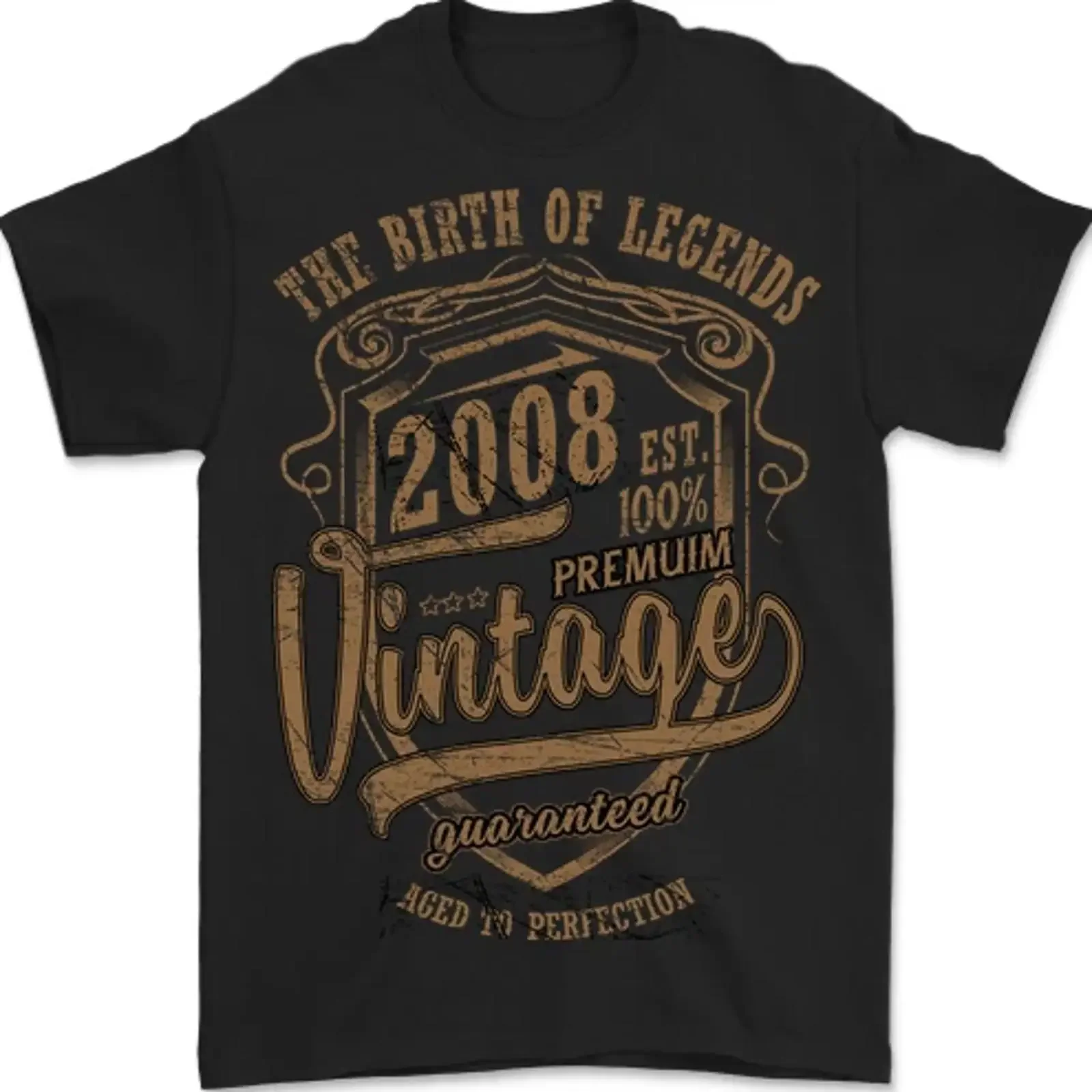 Birth of Legends 18th Birthday 2008 Mens T Shirt 100 Cotton vintage Washed Soft graphic Comfortable streetwear designer clothes