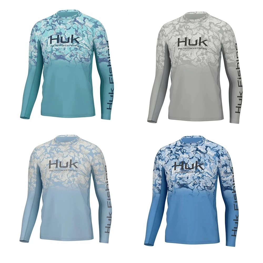 

HUK Fishing Clothes Uv Protection Long Sleeve Fishing Shirts UPF 50 Fishing Sweatshirt Summer Fishing Jersey Performance T-shirt