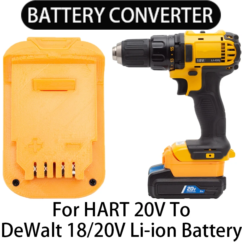 

Battery Adapter for DeWalt 18/20V Li-ion tools Convert to HART 20V Li-ion battery adapter power tool accessories