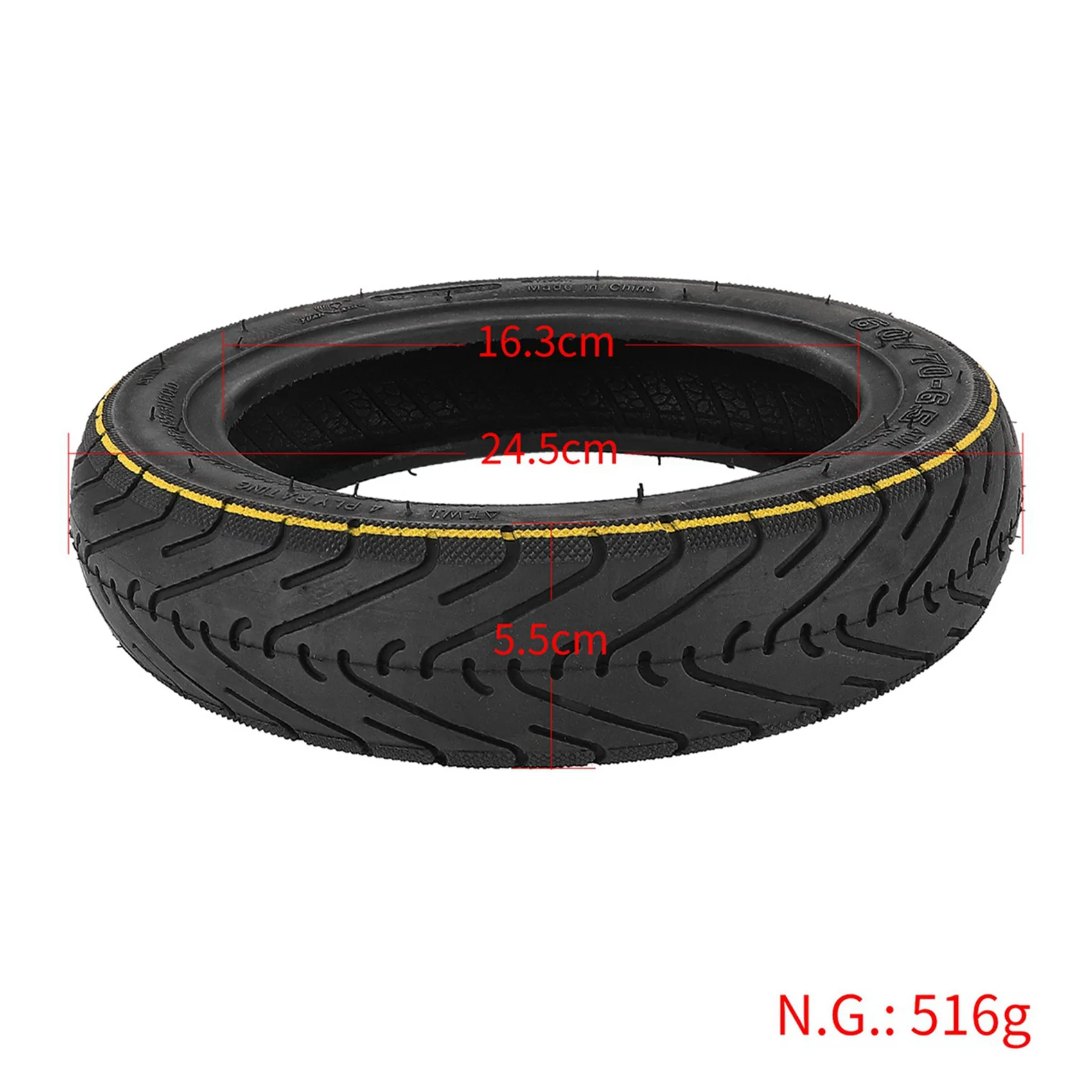

A74K-2X 10 Inch Tubeless Tire For Ninebot Max G30 Electric Scooter 60/70-6.5 Front And Rear Tyre Replace Parts