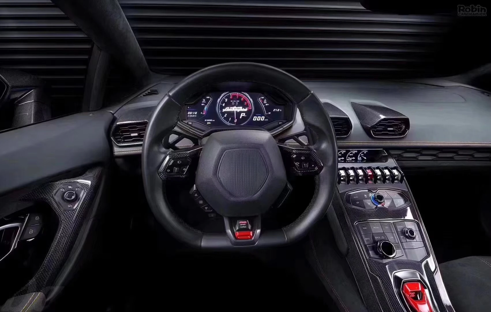 For  LP580 LP610 Carbon Fiber Interior LP580 LP610 OEM Style Carbon Fiber Center Panel
