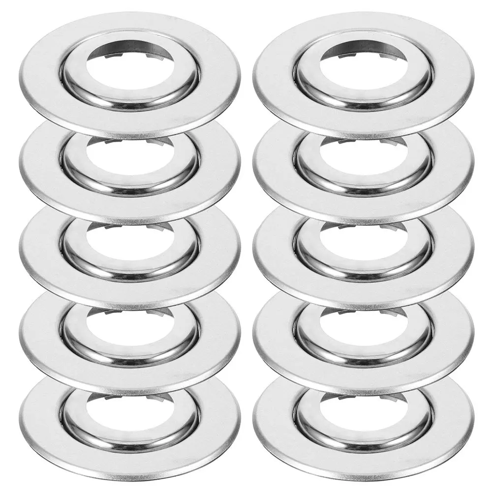 20 قطعة غطاء الرش الحريق لوحات شعار دائري استبدال واقية جدار فولاذي مقاوم للصدأ شفة غطاء الأنابيب رأس الرش #2