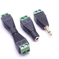 Video AV 3.5mm 2 3 4 Pole mono Stereo Male female AV Screw Terminal Jack 3.5 male 3 pin 4 pin Terminal Block Plug H2