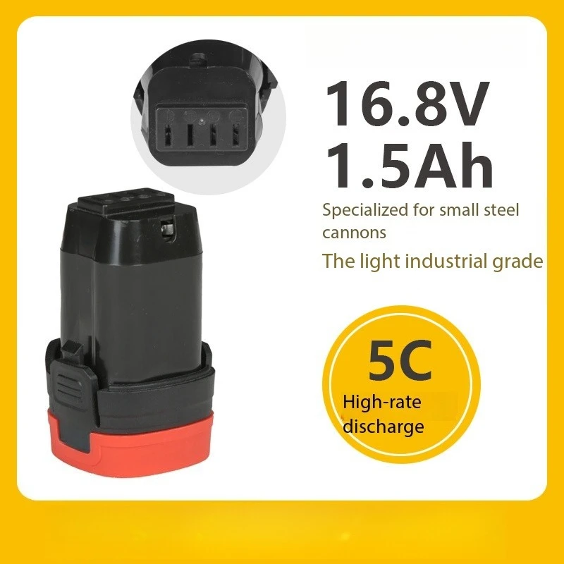 

16.8V Lithium Battery for Brushless Drill High Capacity for Small Steel Cannon Electric Screwdriver Power Tool Replacement