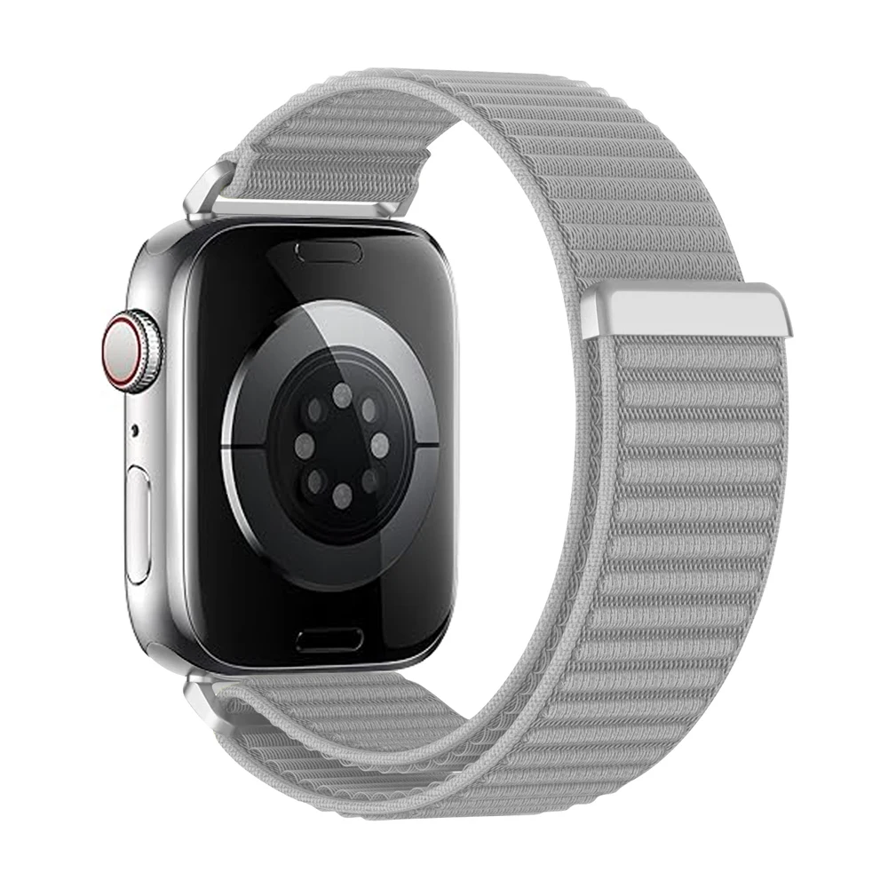 Nylonschlaufe für Apple Watch Band Serie 10/9/8/7/6/5/4/SE/Ultra2 49 mm 46 mm 45 mm 44 mm 42/41/40 mm Gürtelarmband Correa iWatch Armband