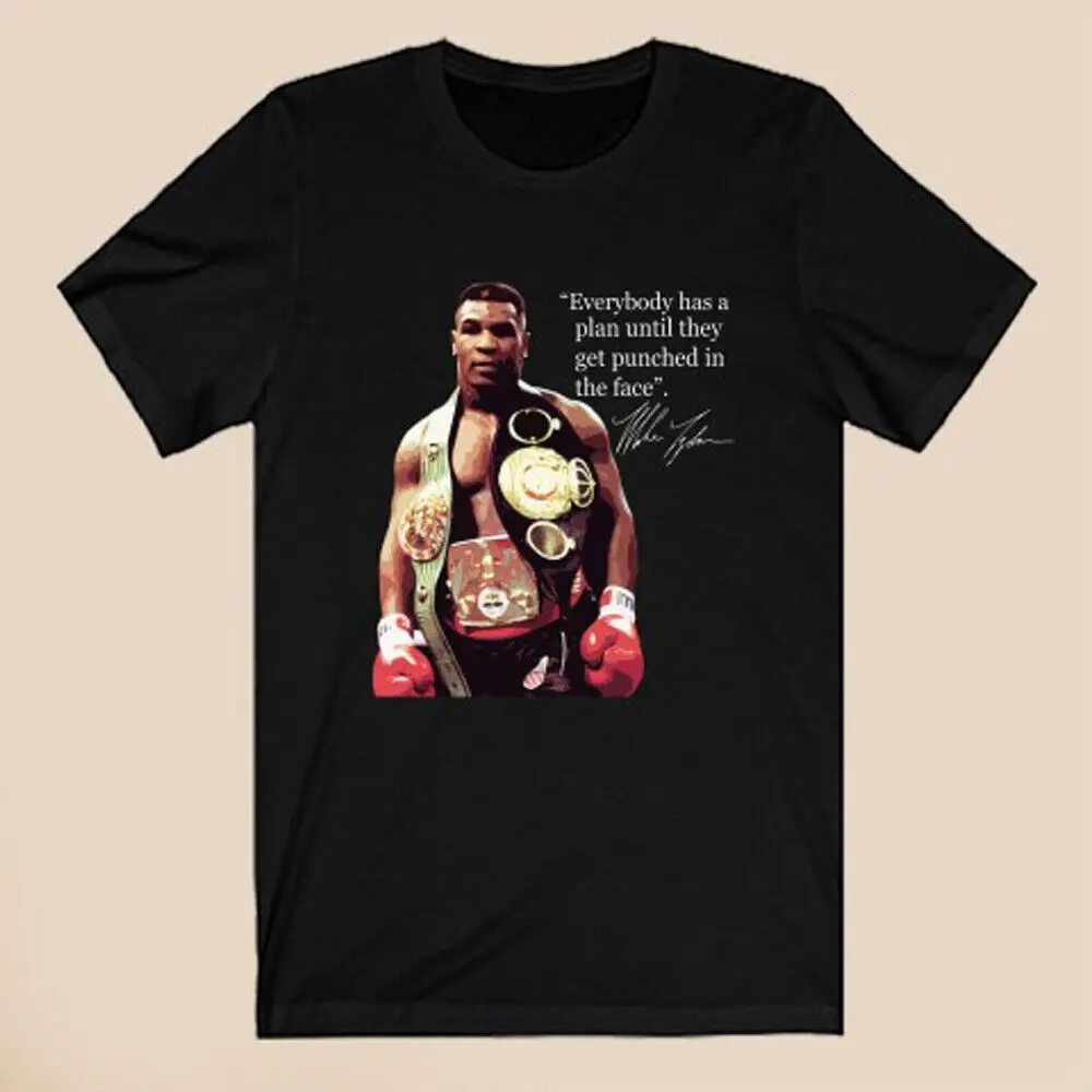 

Iron Mike Tyson Quotes T Shirt. New 100% Cotton Short Sleeve O-Neck T-shirt Casual Clothing Mens Top