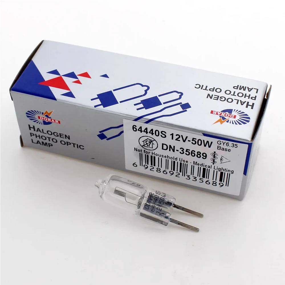 HoneyFly Spectrophotometer Halogen Bulb GY6.35 12V 50W Vertical Filament Halogen Lamp Quartz for OS-64440S 50T4Q/CL/AX 12V