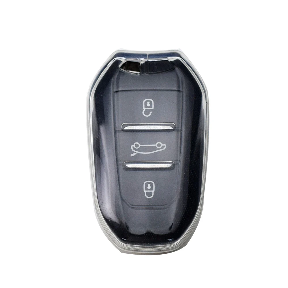 Étui pour clé de voiture en TPU, housse de télécommande, accessoires automobiles, pour Peugeot 208 308 T9 508 2008 pour citroën C4 pour Opel Corsa Crossland X
