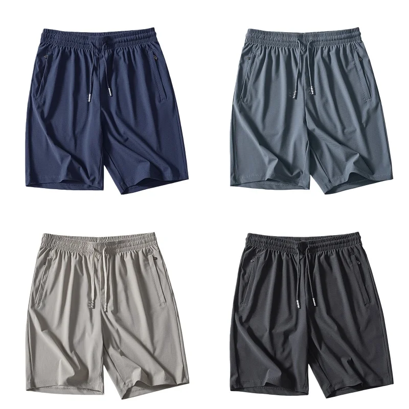 

Тонкие дышащие брюки мужские 7XL ледяной шелк летние быстросохнущие свободные прямые высокоэластичные спортивные брюки повседневные брюки для бега