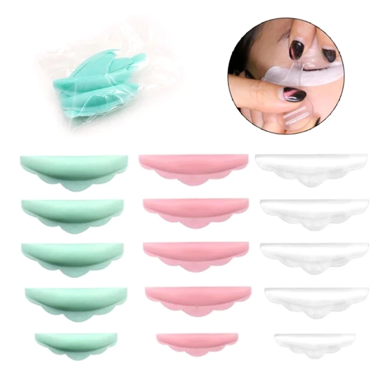 5Pairs Glue Free Silicone Eyelash Perm Pads Sticky Lash Lift Pads Lifting 3D Eyelash Curler Accessories Lash Lift Tools