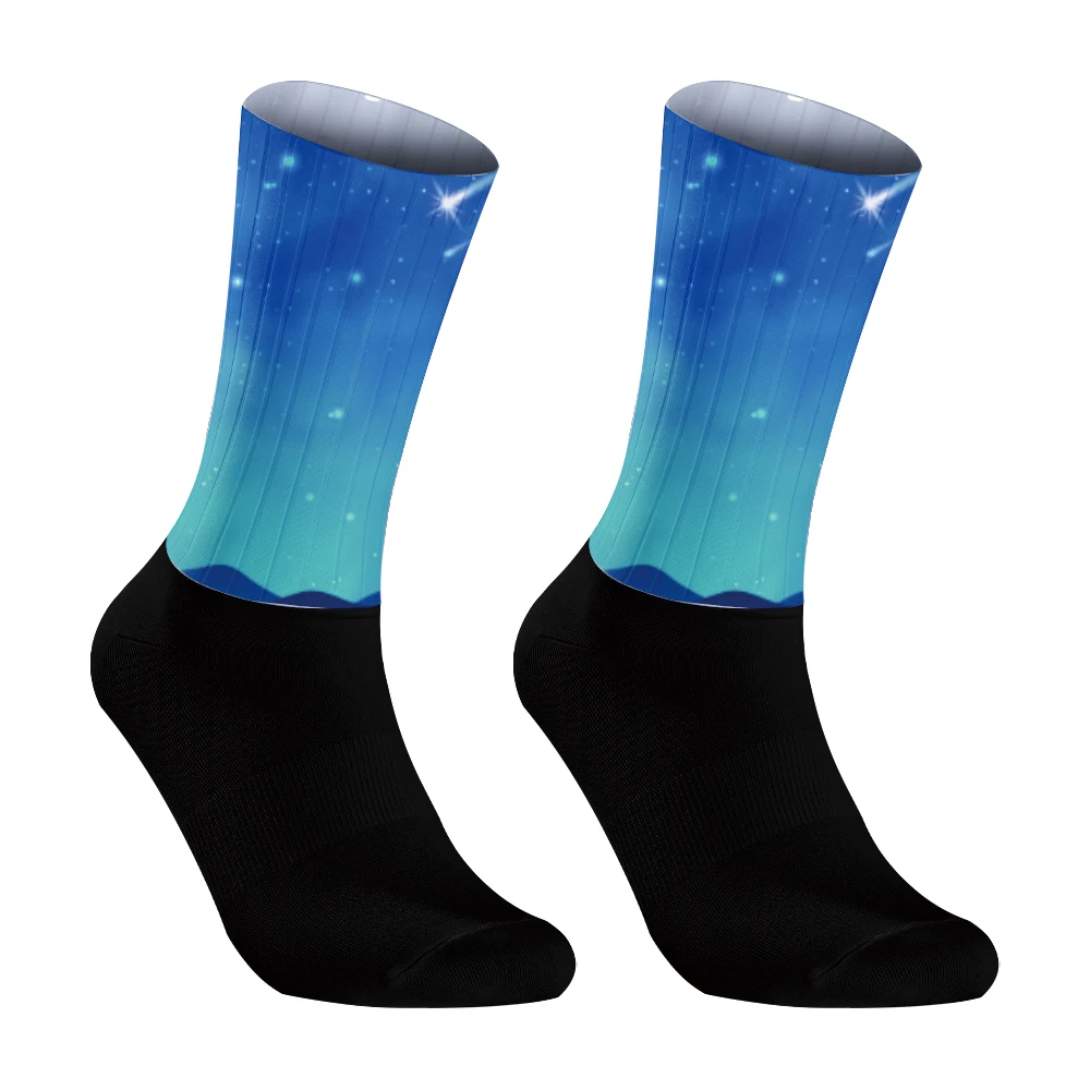 2024 New Bike Team Aero Socks Seamless antiscivolo Road Ride Socks calzini da ciclismo da corsa all'aperto