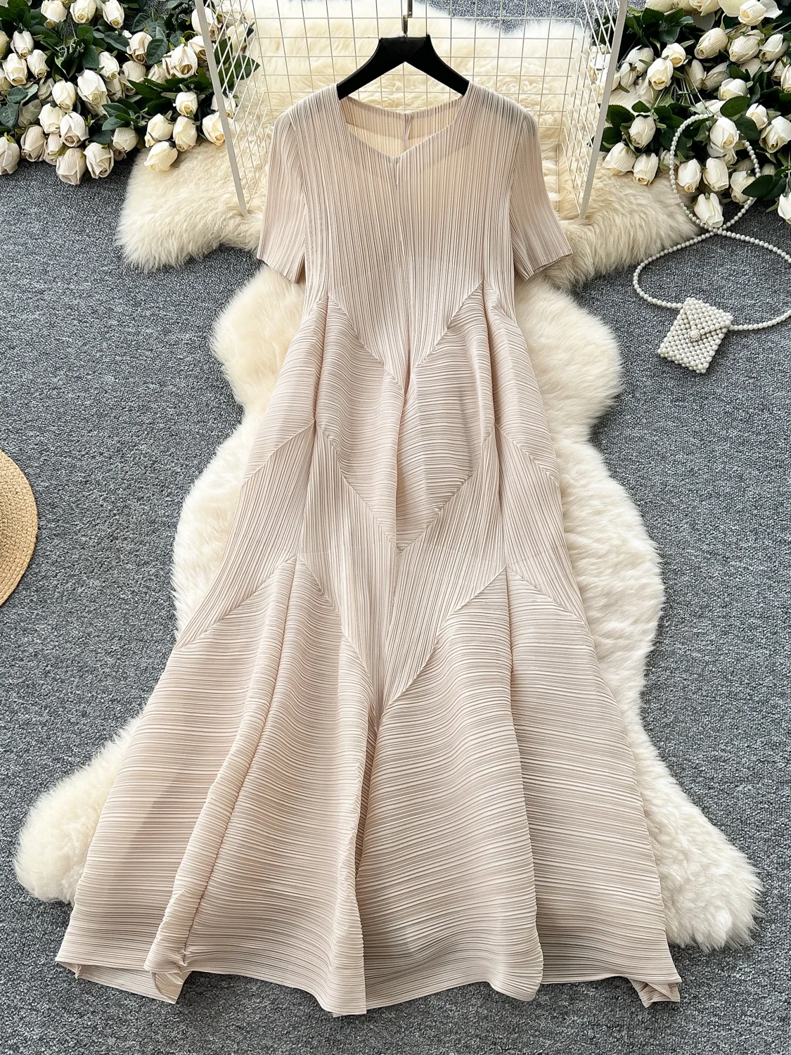 Été Ele minceur ample femmes Dr t-shirt plis dimensionnels ourlet asymétrique coréen Sle taille haute a-ligne jupe