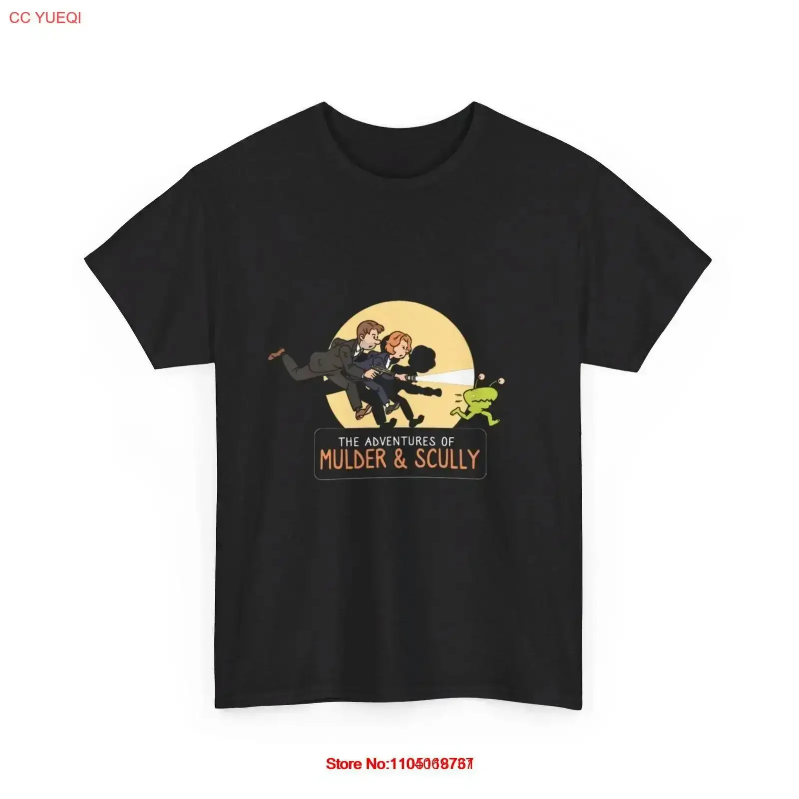 Camiseta The X Files Mulder Scully Adventures Of vintage Washed Top para uso diario cómoda moda Unisex estirada