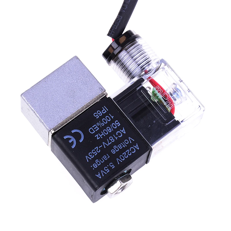 1Pcs Mute Oil Free Air Compressor Air Pump Fittings Unloading Valve Drain Valve Solenoid Valve Carbon Steel