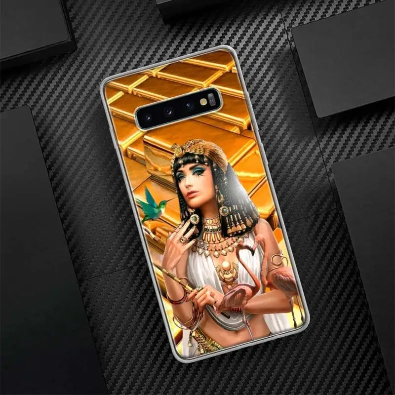 Pharaoh Ancient Egypt Cleopatra Silicon Call Phone Case For Samsung Galaxy S23 S24 Ultra S21 S20 FE S22 S10 Plus S10E S9 S8 +