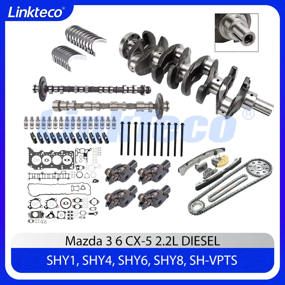 Motor Krukas Kit Volledige Pakkingset Nokkenas Tuimelaars Lifter Fit 2.2 D DIESEL SHY1 SHY4 Voor MAZDA 3 6 CX5 SH01-11-300B