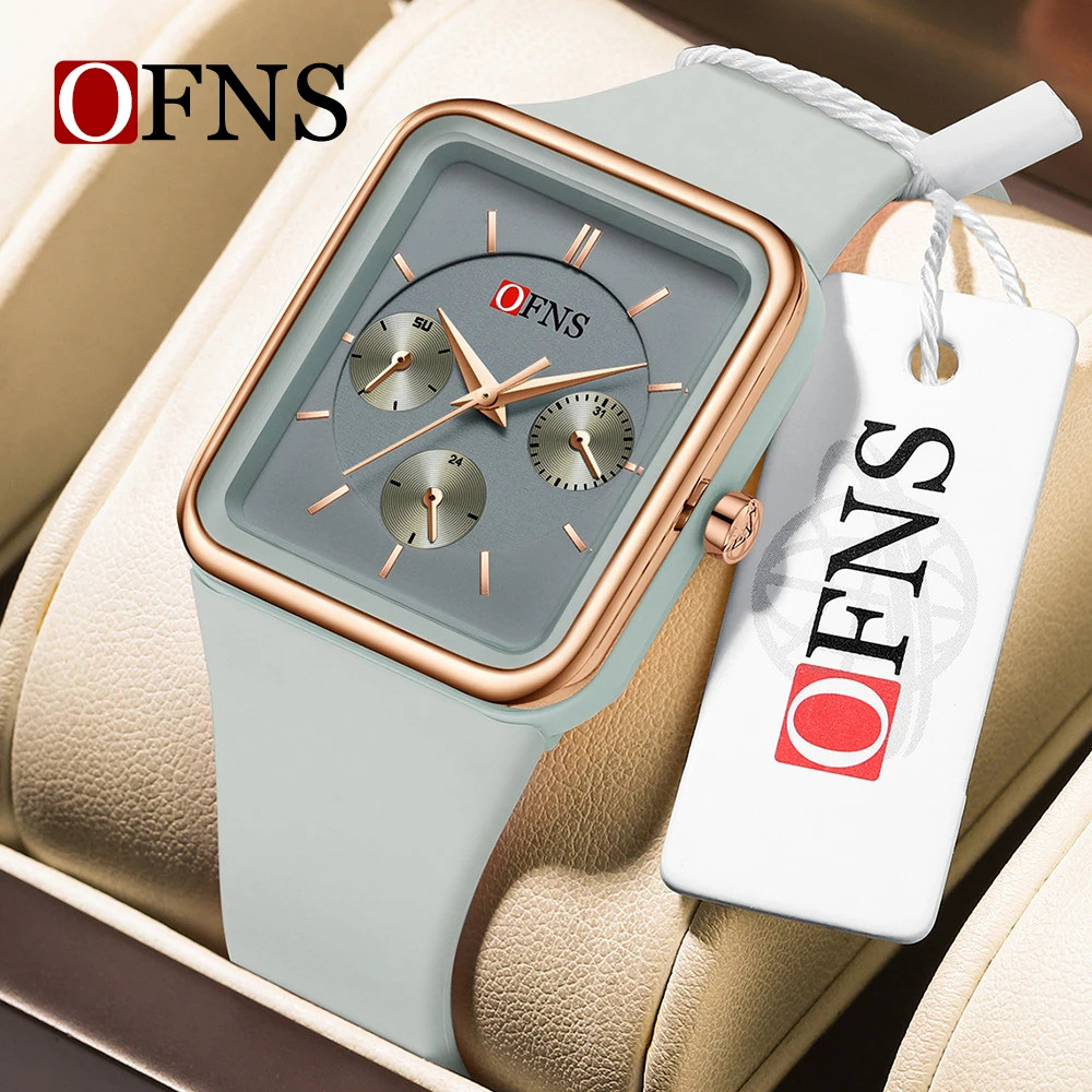 

OFNS Top Brand 8035 New Men's Quartz Watch Multi functional Three eye Six pin Size Watch Sports Waterproof Quartz Watch