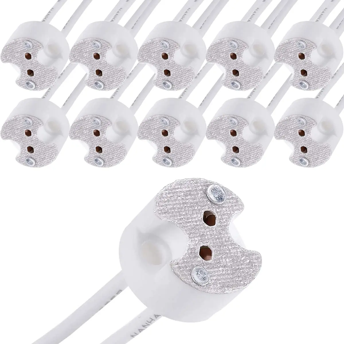 

10pcs LED MR16 GU5.3 Socket Halogen Lamp Bulb Ceramic Connector Wire Adapter MR11 MR16 Incandescent CFL Holder Base Converter