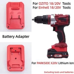 Adapter/Batteriekonverter für Ionen -Lithium -Batterie -Lidl Parkside X20V für Ozito/Einhell 18/20V Wireless Bohrwerkzeuge (nur Adapter) 8 Hauptverkäufe Einhell - №7