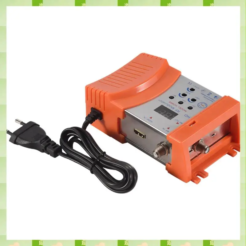 2025 New HDM68 Modulator Digital RF  Modulator AV To RF Converter VHF UHF PAL/NTSC Standard Portable Modulator EU Plug,New H