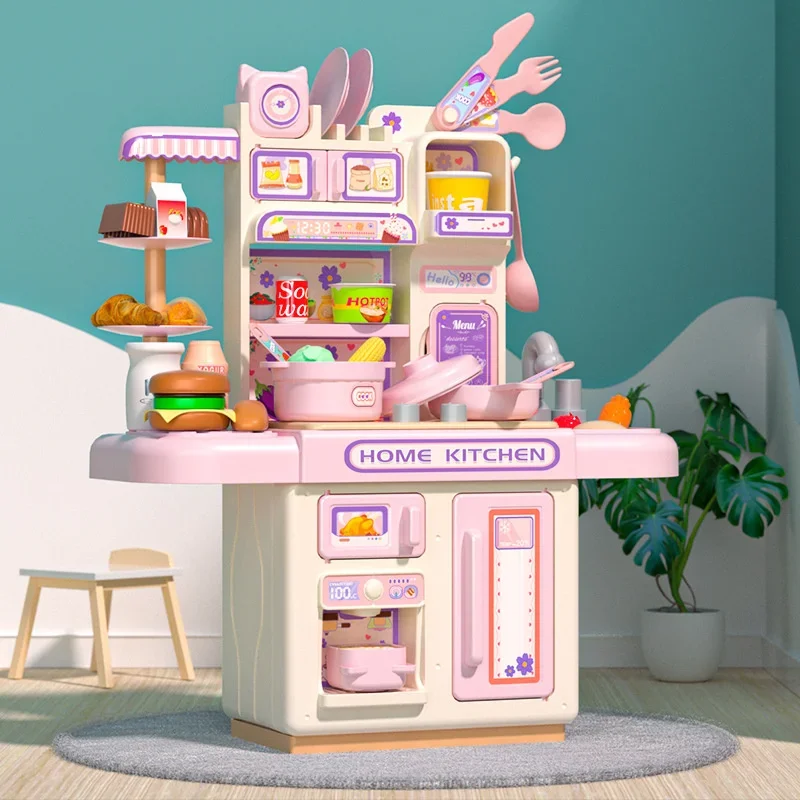 Kinderhuis Keuken Speelgoedset Ouder-kind interactie Simulatie Koken Mini Keukengerei Meisje 61-cadeau