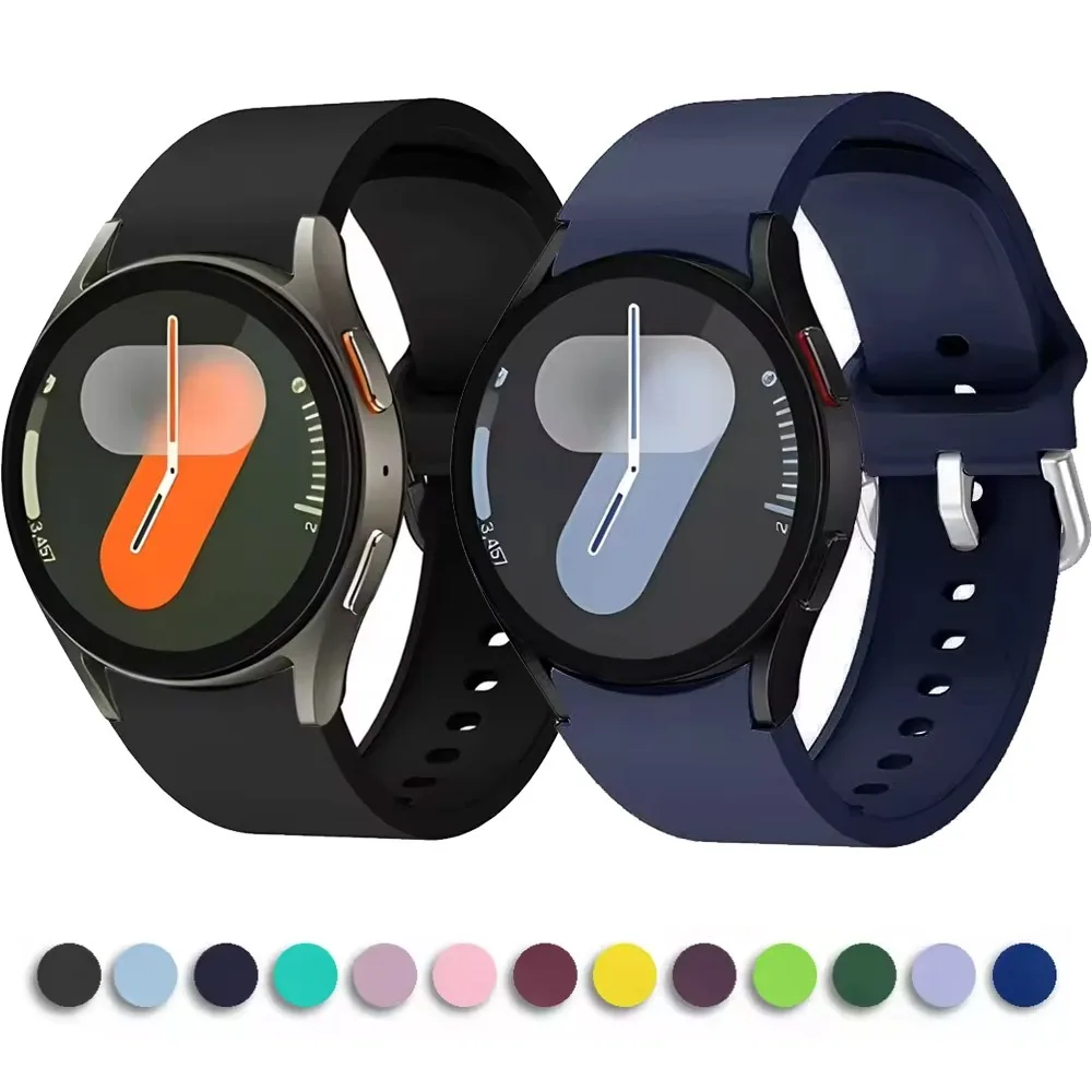 Silikonarmband für Samsung Galaxy Watch FE 7/6/5/4 40 mm 44 mm 5 Pro 45 mm Atmungsaktives Band Galaxy Watch 6 Classic 47 mm 43 mm Correa