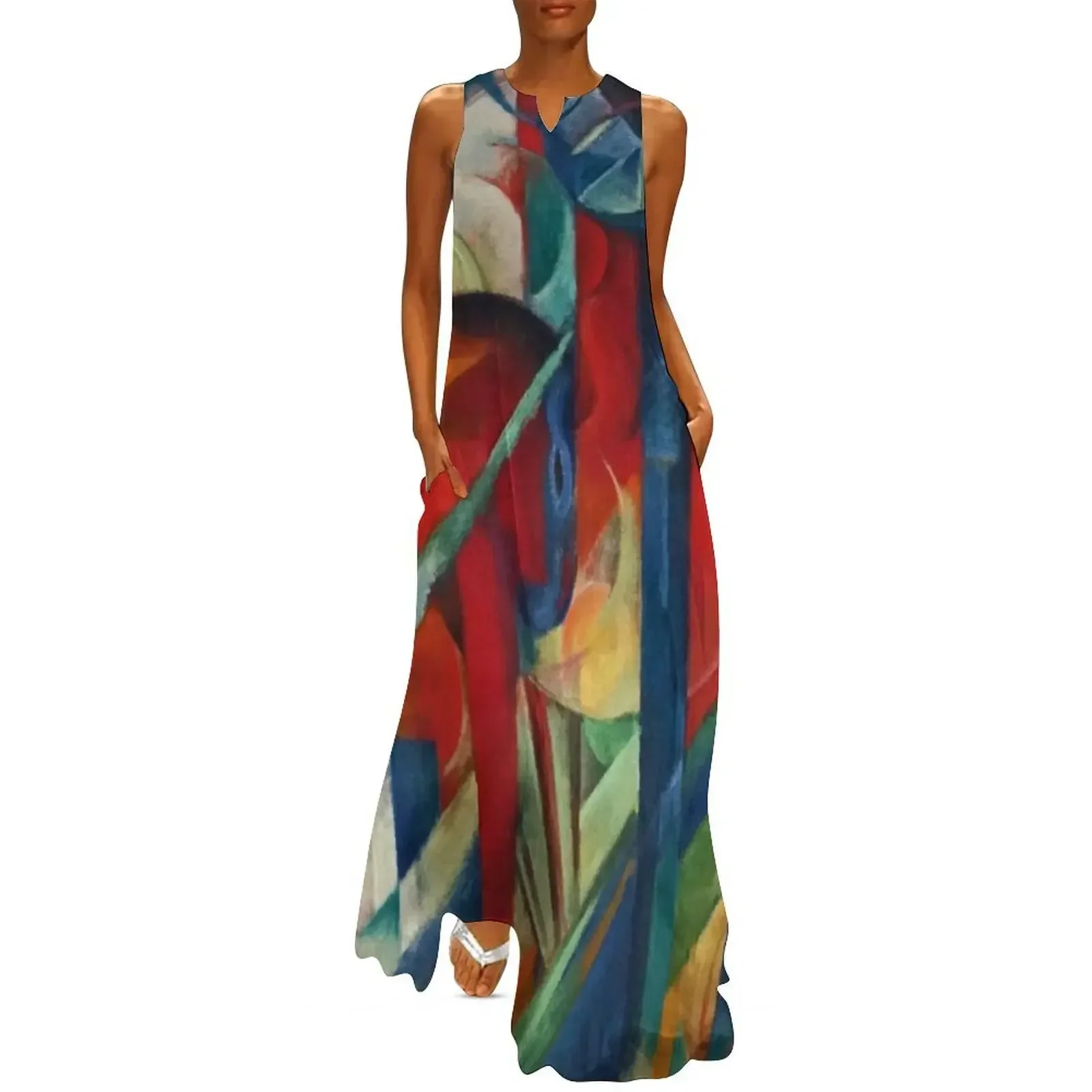 

Franz Marc - Stables Long Dress Dress vintage dresses for woman 2025 dresses for special events Women's dresses Dress
