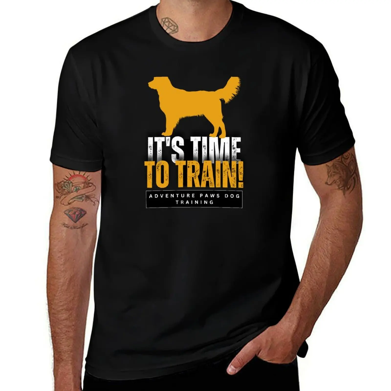 

to t man Time t shirt t cotton man It's 100% shirts casual Train Golden Retriever cotton T-Shirt shirt