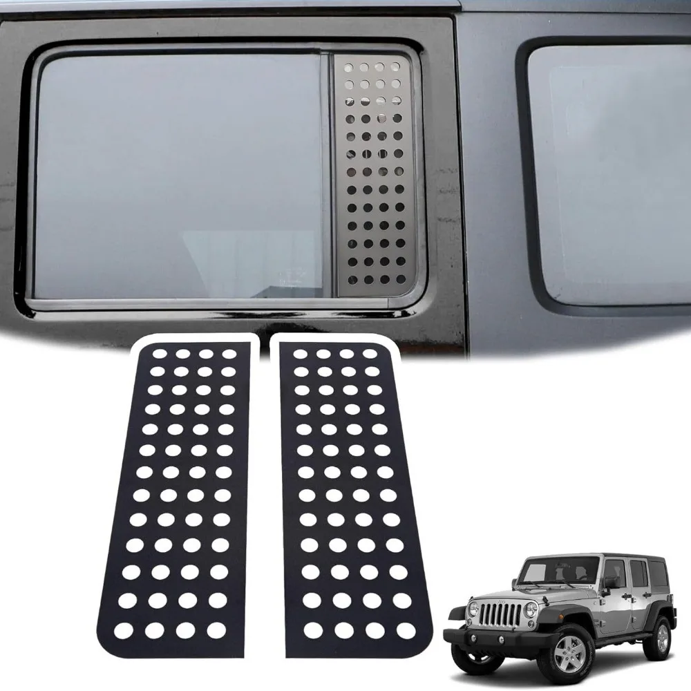 

rear door window glass panel guard plate For Jeep wrangler JK JL 07-24 decorative cover plate modification universal accessories