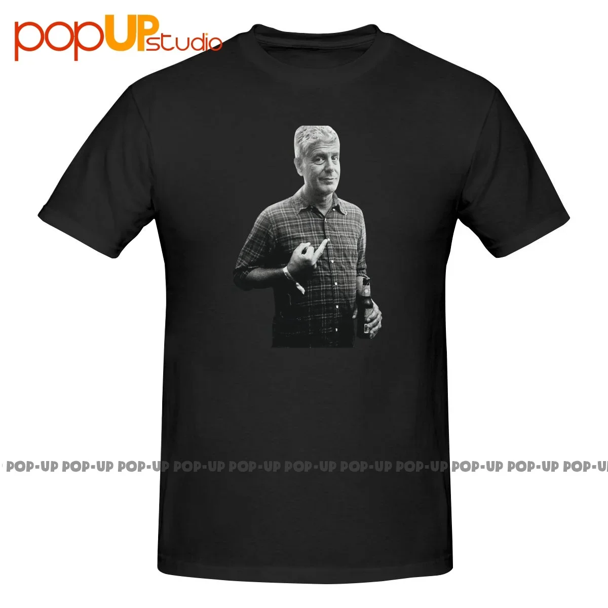 Anthony Bourdain Cook Free Or Die Original Middle Finger The X Files Shirt T-shirt Tee Print Splicing