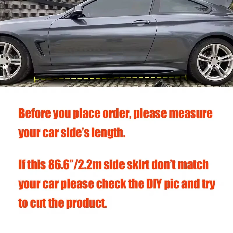 For Alfa Romeo Giulia Racing Sport Side Skirts 2.0/2.2M 86.6