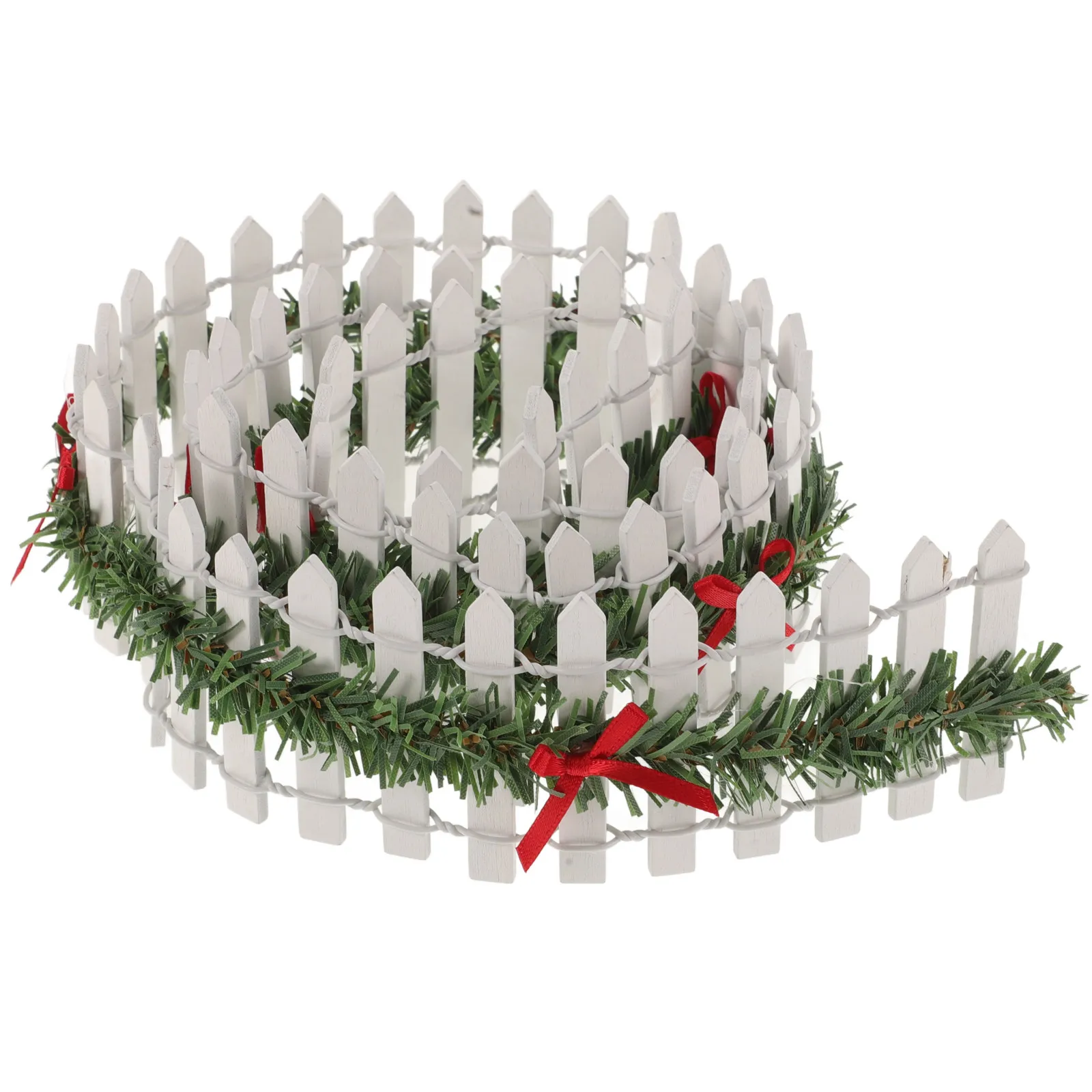 

Small Micro Landscape Wooden Mini Fence Miniature Garden Decoration Xmas Decoration Fence for Micro Landscape Scene