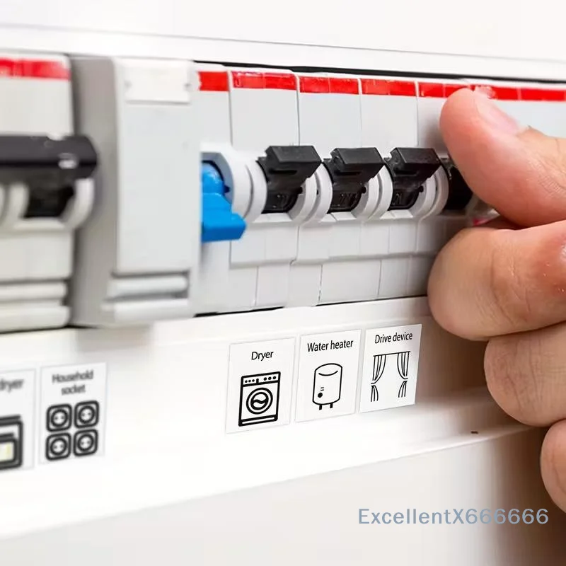 Electric Circuit Breaker Panel Identification Sticker Waterproof 1/2/5 Sheets for Home Garage Electrical Panel Decoration