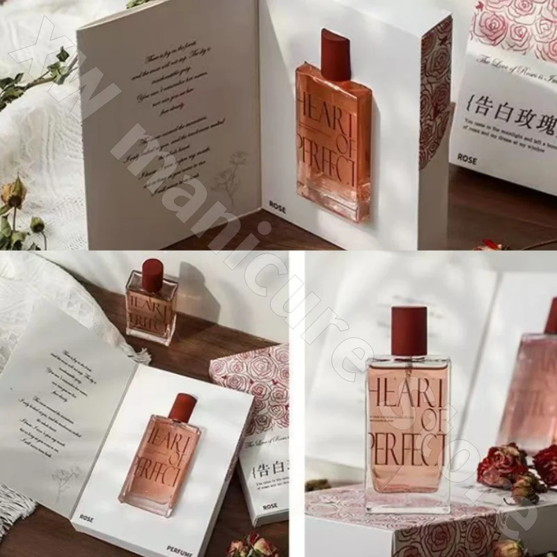 Coffret cadeau de parfum rose pour femme, parfum léger frais avancé, parfum longue durée, plante naturelle, confession de poésie, 50ml