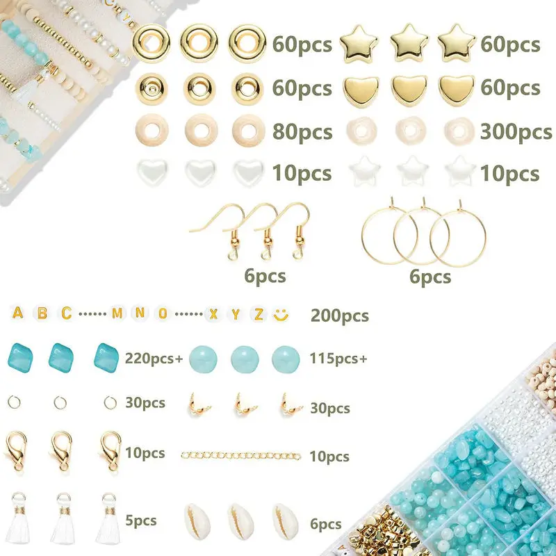 Jewelry Making Supplies Kit Natural Stone Beads Irregular Natural Stone for DIY Craft Bracelet Necklace Earrings for Adults