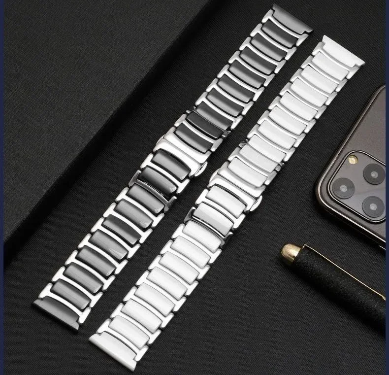 Pulseira de cerâmica para Apple Watch, Correia Correa, Série iWatch Ultra 10, 9, 8, 7, 6, 5, 4SE Band, 49mm, 45mm, 44mm, 41 milímetros, 42 milímetros, 46 milímetros