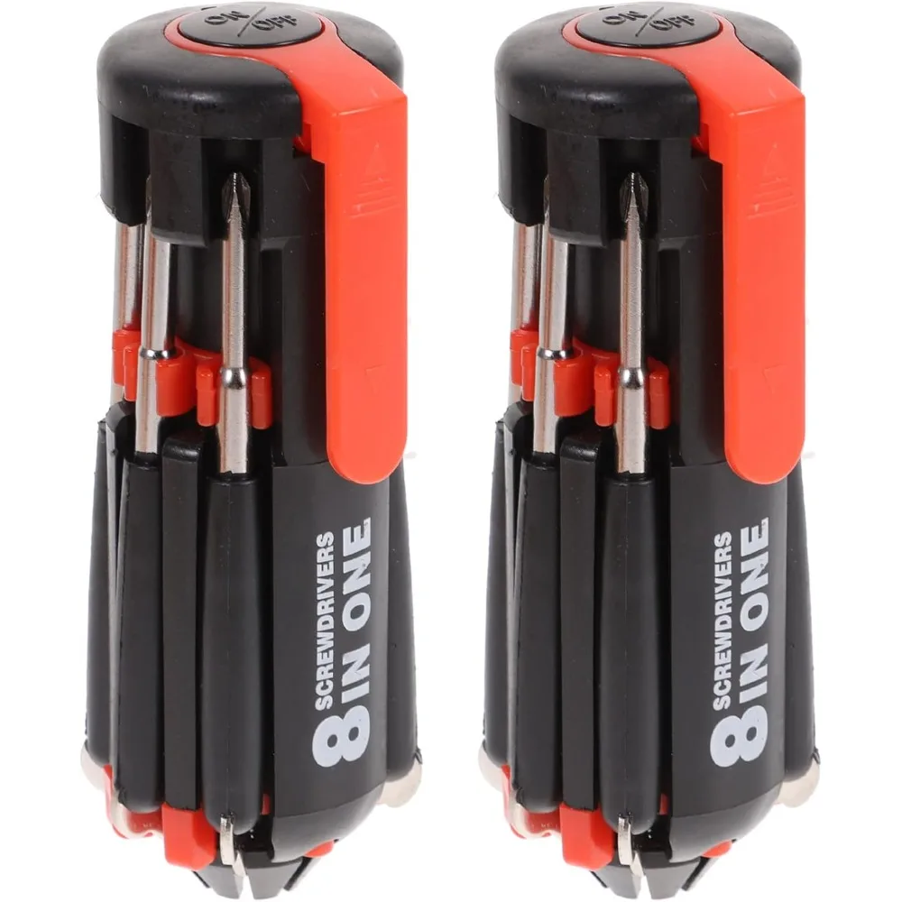 

Отвертка Angoily 8 в 1, с фонариком, 2 шт., многофункциональные отвертки, инструменты для ремонта гаджетов, общий профессиональный ремонт