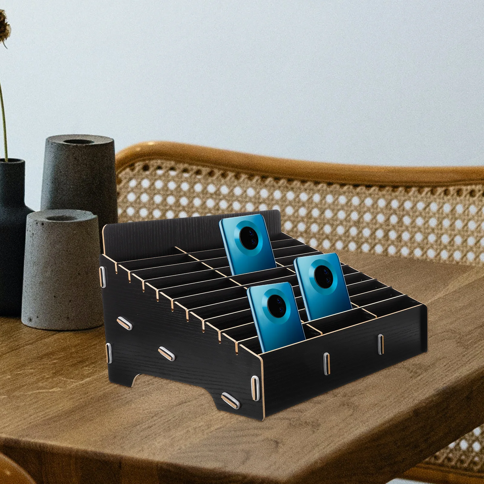 Phone Storage Box Multi-Grid Home Supply Desktop Organizer For Office Home School Stationery Holder Case